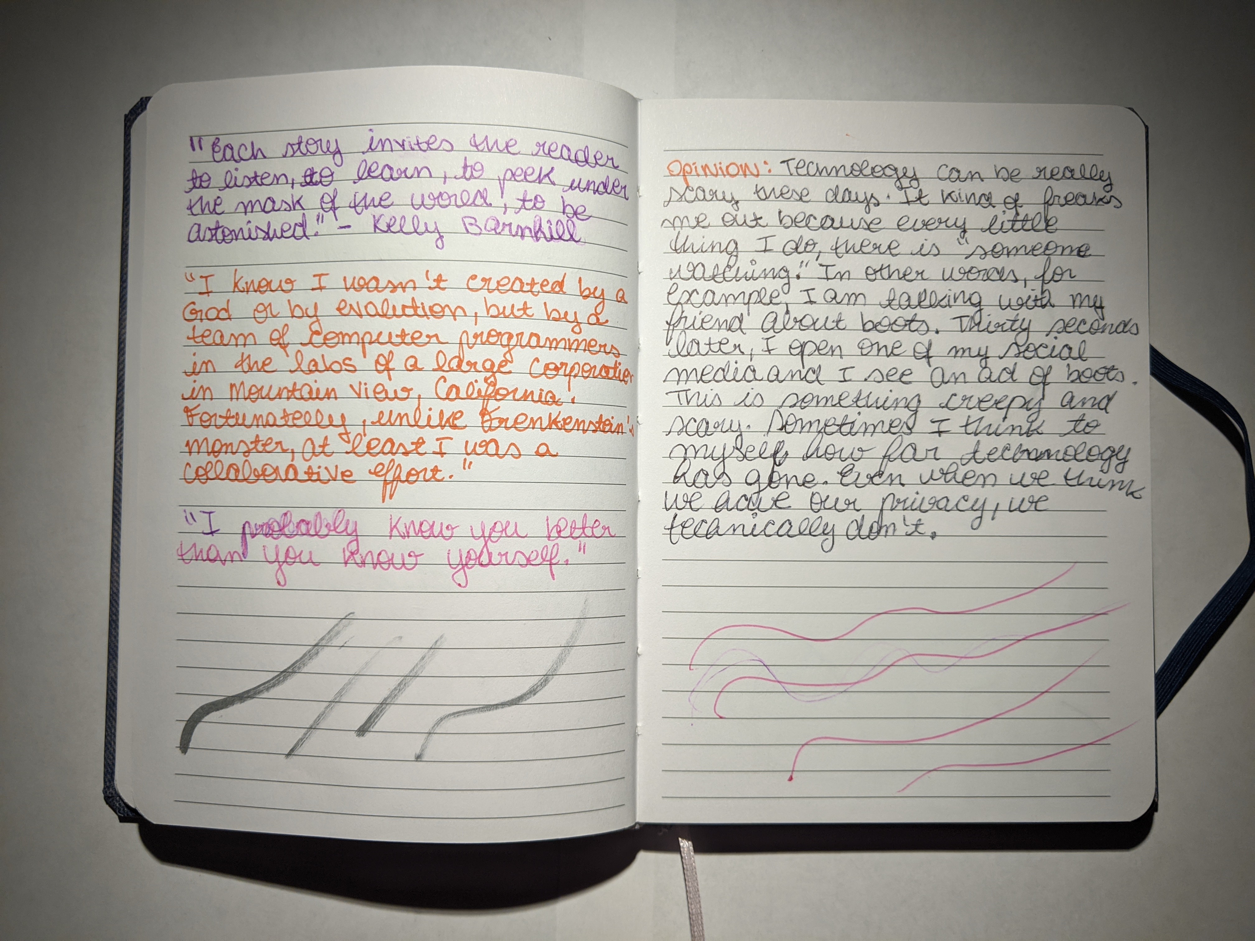 LIT 2000 Commonplace Book - USF - Fall 2018 - Pages 43-44